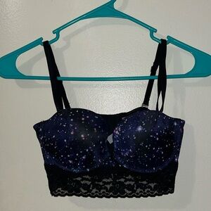 Stellar Night Sky Rhinestone Lace Bustier